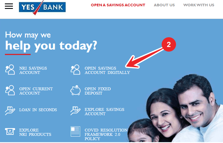 yes bank me zero balance account