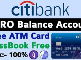 CitiBank Me Zero Balance Account Opening Online