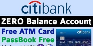 CitiBank Me Zero Balance Account Opening Online